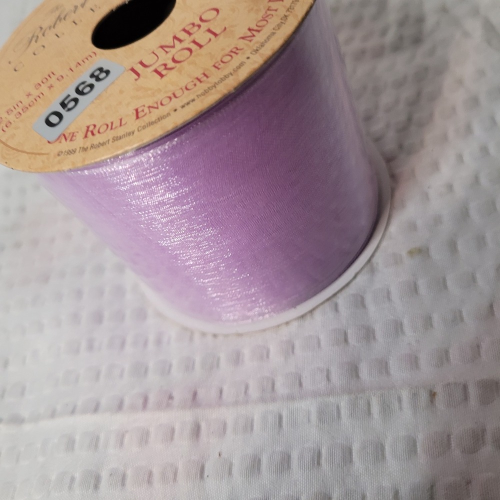 Robert Stanley Collection Sheer Lavender Ribbon Jumbo Roll 2.5in x 30ft